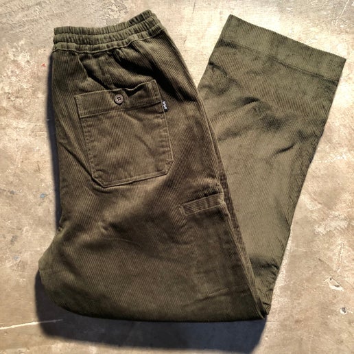 HUF - Leisure Corduroy Skate Pant - Dusty Olive - Size Large