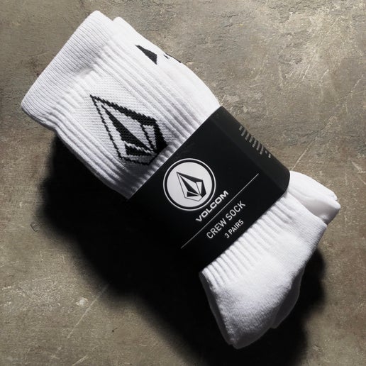 Volcom - Full Stone Socks 3 Pack - White