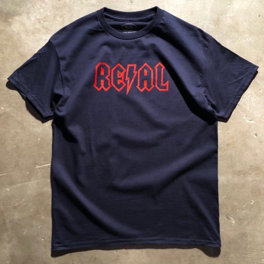 REAL - Deeds Tee - Navy Red - Size XL