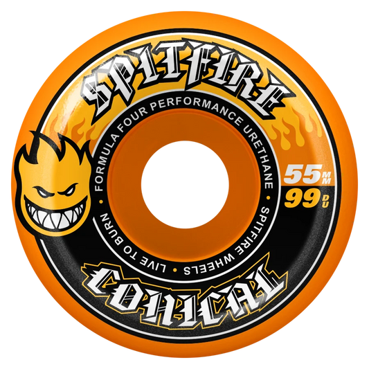 Spitfire Wheels - Formula Four Team Colors Conical Full Wheel - Orange 55mm 99d