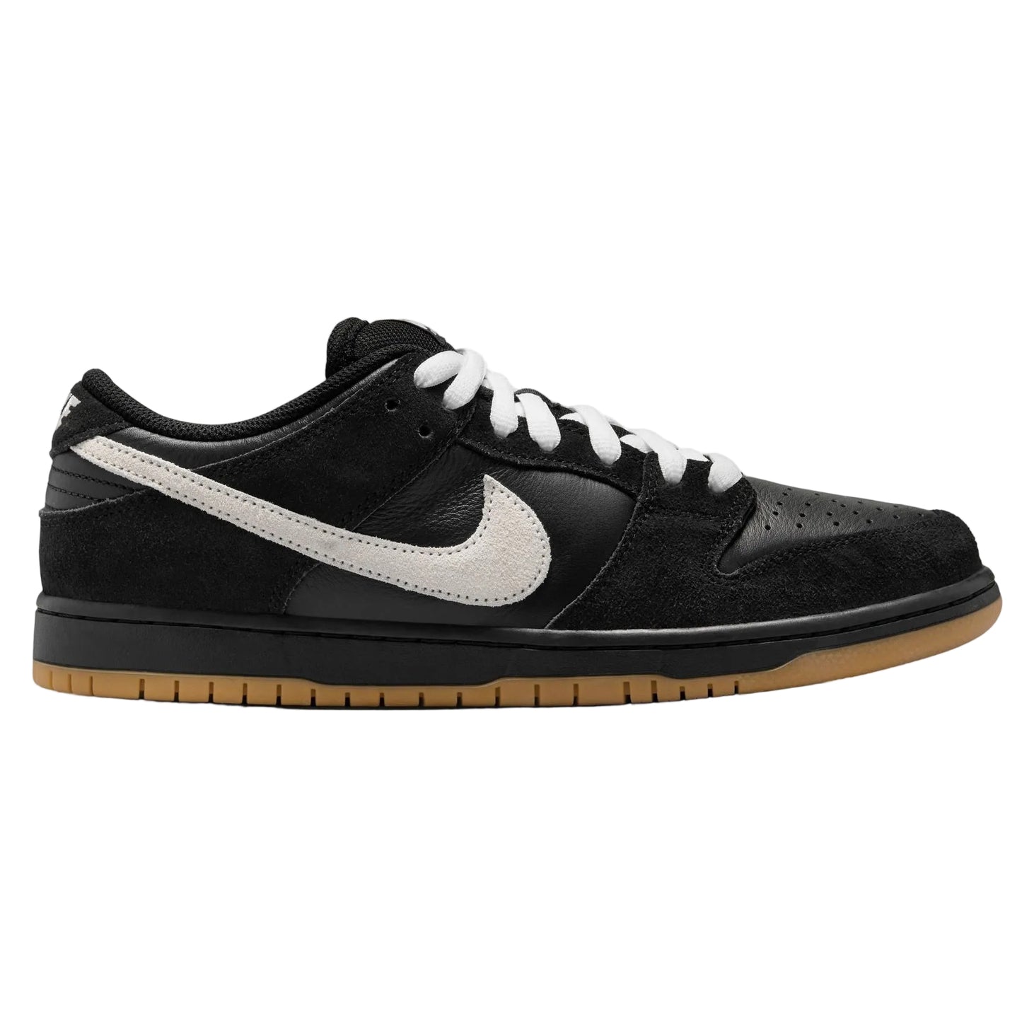 Nike SB - Dunk Low Pro - Black / White - Black - Gum Light Brown