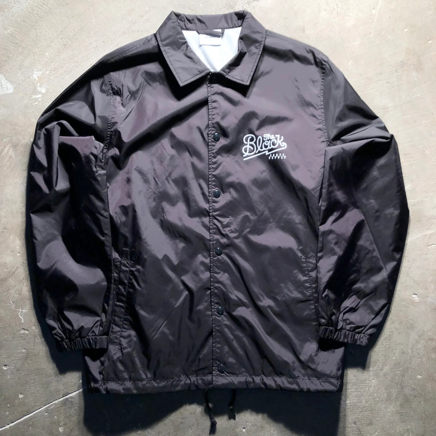 Block - Diner Logo Coaches Windbreaker Jacket - Black