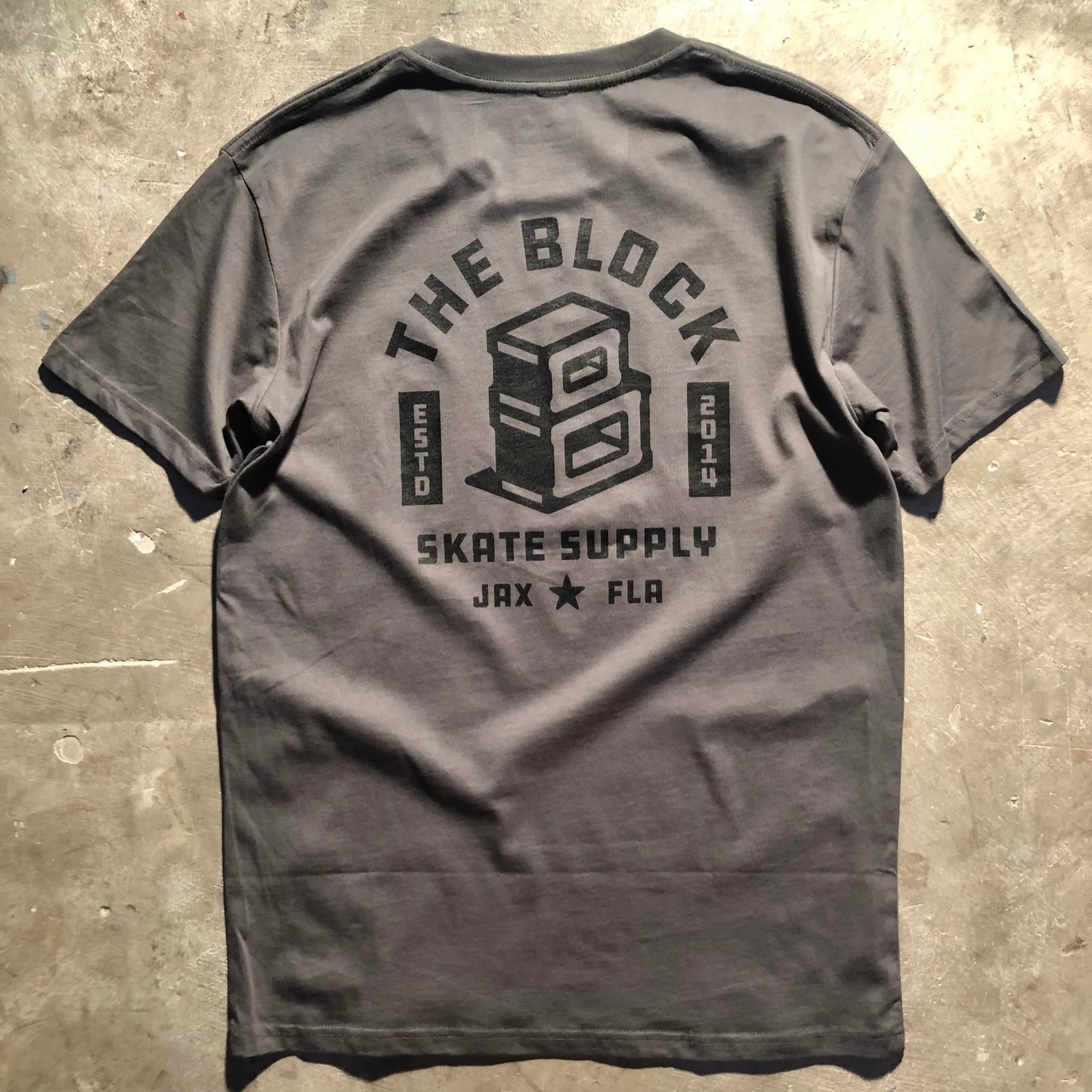 Block - Roots Logo Tee - Metal Grey