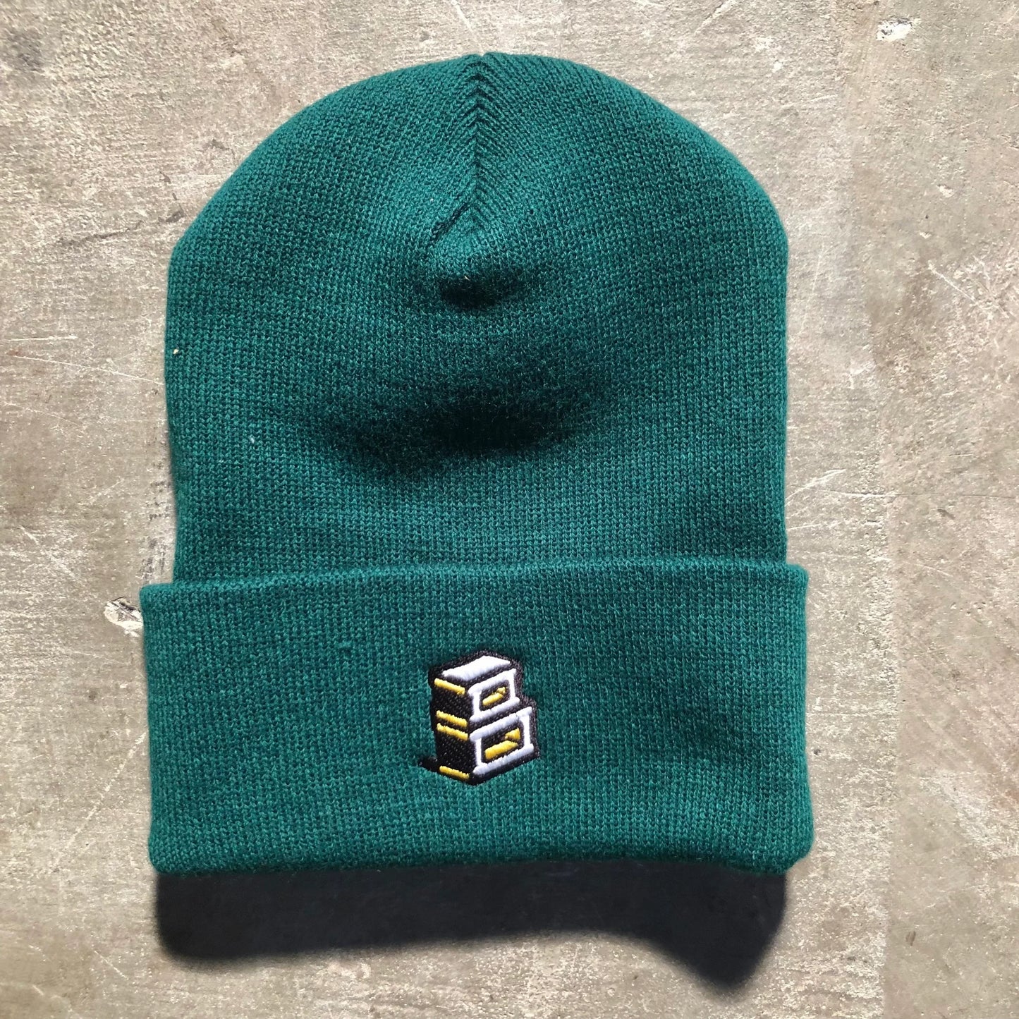 Block - Roots B Logo Cuffed Beanie - Green