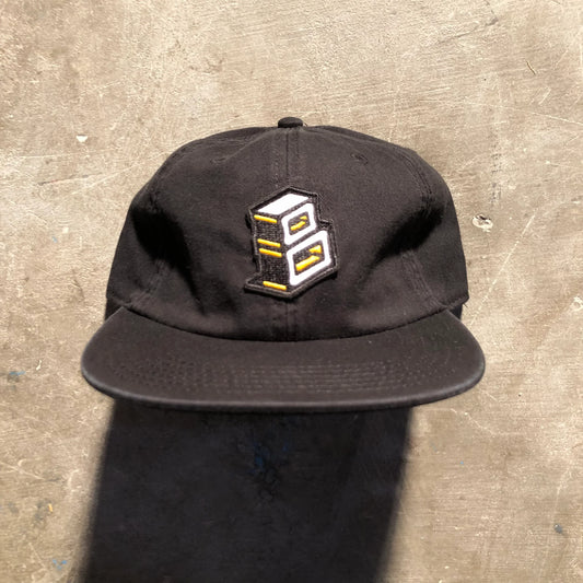 Block - Roots B Logo Unstructured Strap Back Hat - Black