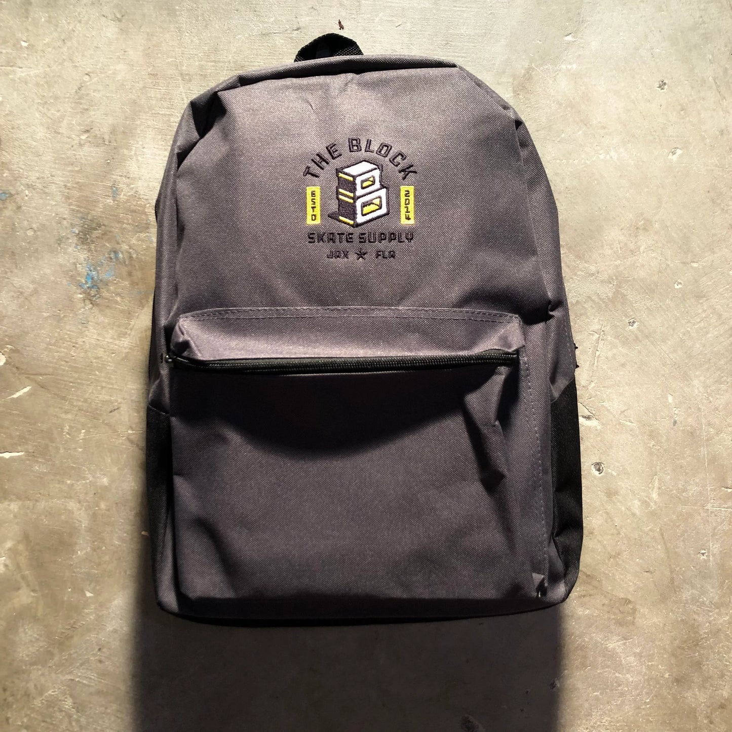 Block - Roots Logo Backpack - Dark Charcoal