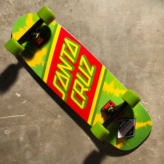 Santa Cruz - Rasta Tie Dye Street Cruzer Complete Skateboard - 8.79"