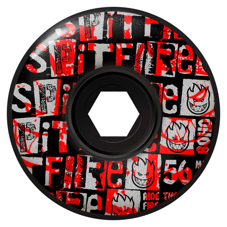 Spitfire Wheels - Team Ransom Radial Full 80HD Wheel - Black 56mm
