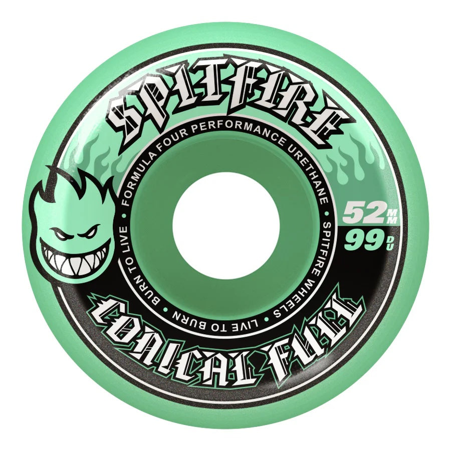 Spitfire Wheels - Formula Four Conical Full Wheel 99d - Teal 52mm