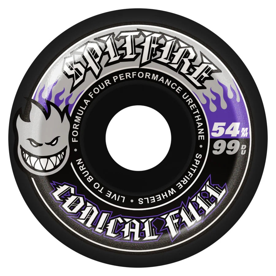 Spitfire Wheels - Formula Four Conical Full Wheel 99d - Black 54mm
