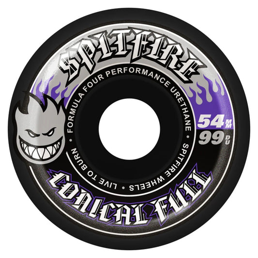 Spitfire Wheels - Formula Four Conical Full Wheel 99d - Black 54mm