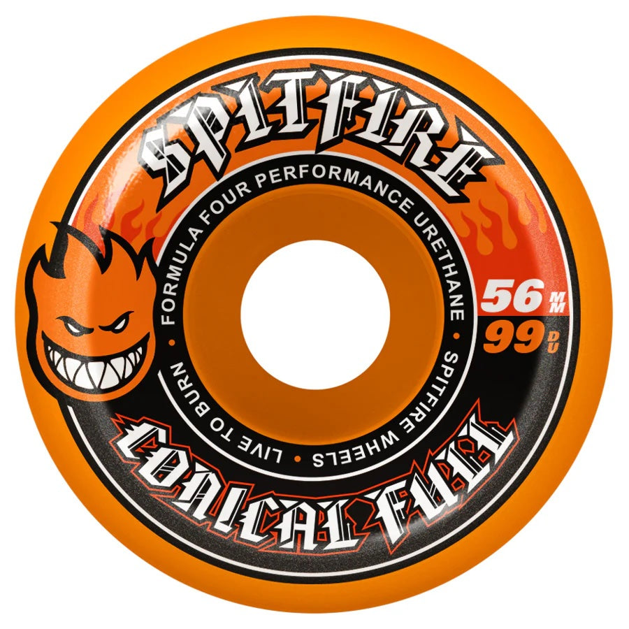 Spitfire Wheels - Formula Four Conical Full Wheel 99d - Orange 56mm