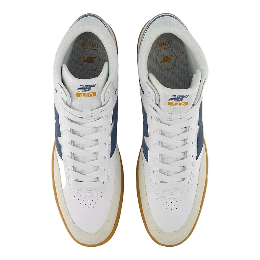 New Balance Numeric - 440 V2 High (WIDE) Shoe - White / Shadow Blue