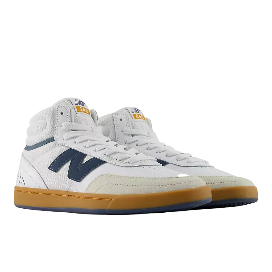 New Balance Numeric - 440 V2 High (WIDE) Shoe - White / Shadow Blue